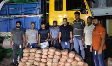 চাঁপাইনবাবগঞ্জ বিপুল পরিমাণ গাঁজা উদ্ধার ও ট্রাক জব্দ