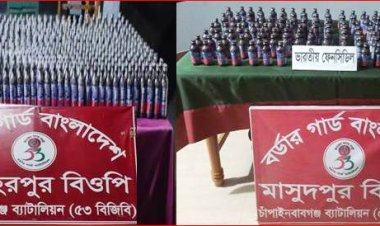 চাঁপাইনবাবগঞ্জে ৫৩ বিজিবির পৃথক অভিযানে ফেনিসডিল আটক
