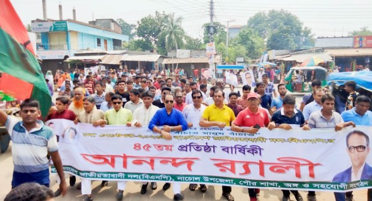 চাঁপাইনবাবগঞ্জ জেলায় বাংলাদেশ জাতীয়তাবাদী দল-বিএনপির ৪৫ তম প্রতিষ্ঠাবার্ষিকী পালিত