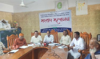 হাসপাতাল স্কুল সংলগ্ন কসাইখানা আধুনিকায়ন নির্মাণ বন্ধ করে অন্যত্র সরিয়ে নেওয়ার দাবিতে সংবাদ সম্মেলন