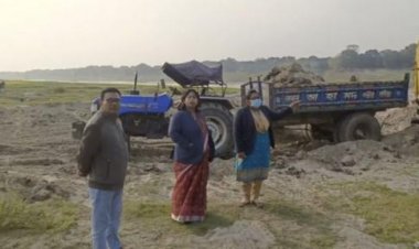 মহানন্দা নদীতে অবৈধভাবে বালু উত্তোলনের দায়ে লক্ষ টাকা জরিমানা