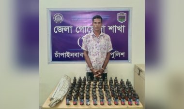 চাঁপাইনবাবগঞ্জে ফেন্সিডিলসহ একজন গ্রেফতার