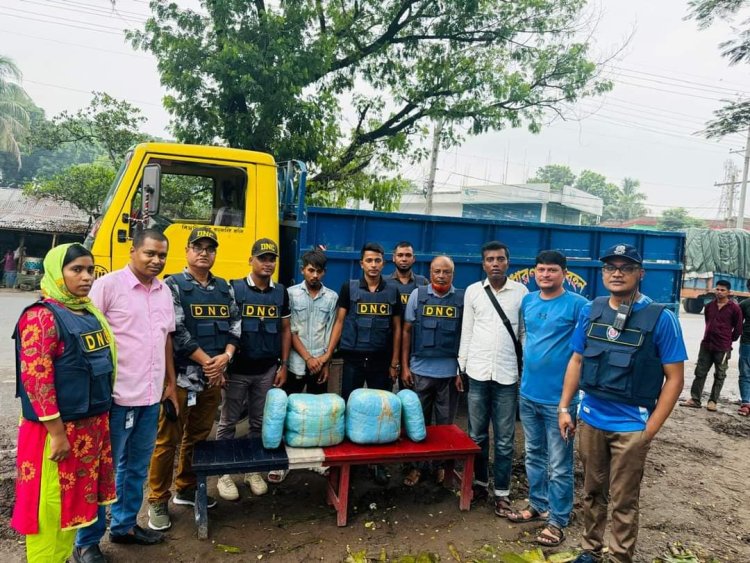 নাটোরে অভিযান চালিয়ে ২০ কেজি গাঁজাসহ এক মাদক কারবারী গ্রেফতার