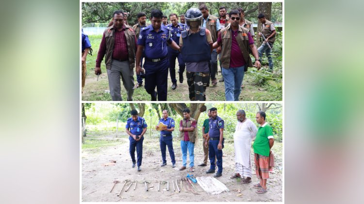 চাঁপাইনবাবগঞ্জে জোড়া খুনের ঘটনায় আরও ৪ আসামি গ্রেপ্তার, চাইনিজ কুড়াল,রামদা ও ককটেল উদ্ধার