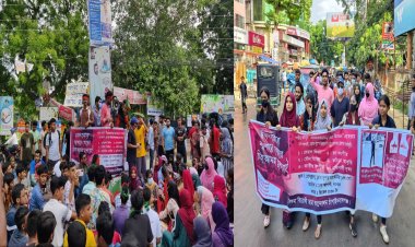 কোটা সংস্কার আন্দোলনে অংশ নেয়া শিক্ষার্থীদের ওপর হামলা ও মামলার প্রতিবাদে মিছিল