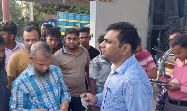 সোনামসজিদ স্থল বন্দর মহাসড়কে মোবাইল কোর্টের অভিযান