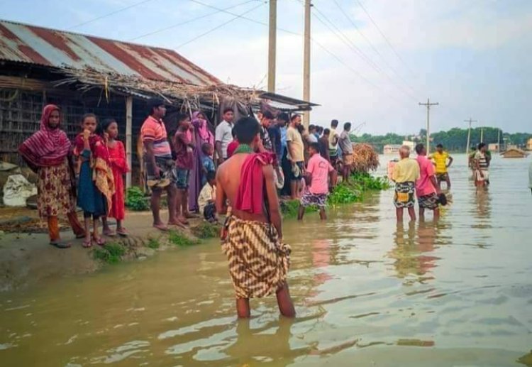 চাঁপাইনবাবগঞ্জে পদ্মায় পানি বৃদ্ধি পাওয়ায় পানি বন্দী ৬ হাজার পরিবার