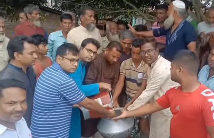 চরাঞ্চলের নদী ভাঙন ও বন্যায় ক্ষতিগ্রস্ত পরিবারগুলোর মধ্যে ত্রাণ বিতরণ