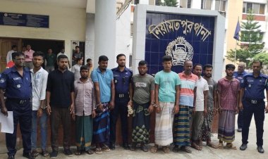 নিয়ামতপুরে চাঁদার টাকা না দেওয়ায় পুকুরের মাছ চুরি,গ্রেপ্তার ৯