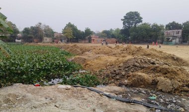 চাঁপাইনবাবগঞ্জের আলীনগরে কালের সাক্ষী ভূতপুকুর ভরাট করছে ভূমিদস্যুরা