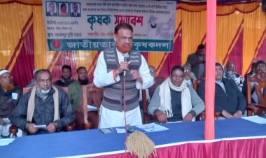 গোমস্তাপুর আলীনগর ইউনিয়ন কৃষক দলের উদ্যোগে কৃষক সমাবেশ