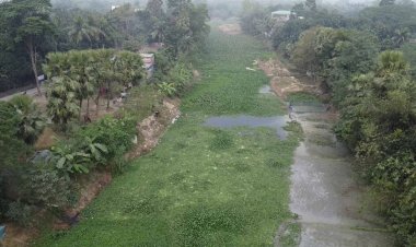 নওগাঁর তুলসীগঙ্গা নদী দখল আর দূষণে মৃত প্রায়