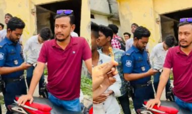 নওগাঁয় গাঁজা সেবনের সময় তিন পুলিশ সদস্য আটক