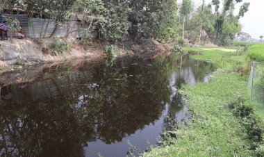 বদলগাছীতে গুচ্ছগ্রামের খাল জোরপূর্বক দখলের অভিযোগ