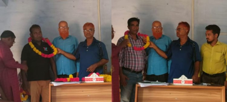 বদলগাছী মডেল প্রেসক্লাবের নতুন সদস্যদের'কে ফুল দিয়ে বরণ