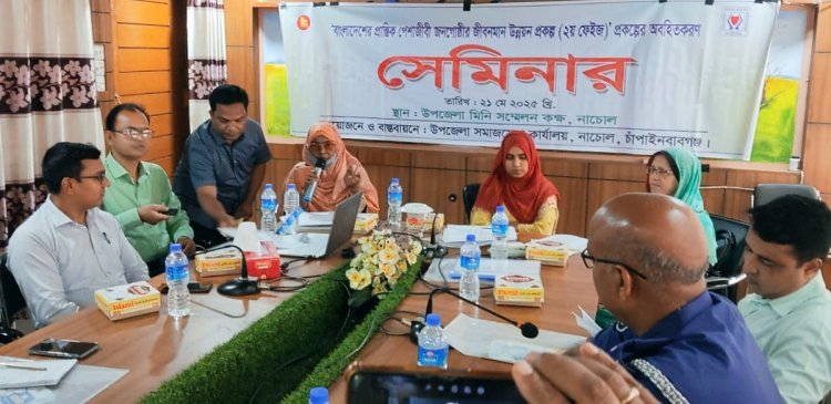 নাচোলে প্রান্তিক জনগোষ্ঠীর জীবনমান উন্নয়ন প্রকল্পের অবহিতকরণ সেমিনার