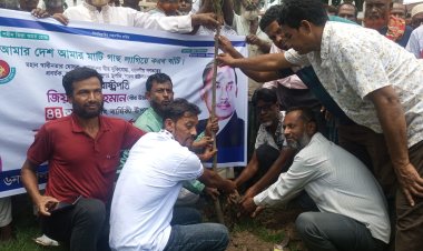 নওগাঁর বদলগাছী কৃষক দলের উদ্যোগে মাসব্যাপী বৃক্ষরোপণ কর্মসূচি উদ্বোধন