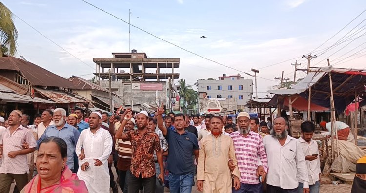 তারেক রহমানের বিরুদ্ধে কটুক্তি ও নৈরাজ্যের প্রতিবাদে দুমকিতে বিএনপির বিক্ষোভ মিছিল