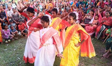 নেচে গেয়ে আদিবাসী দিবস পালন