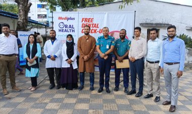 রাজশাহীতে ট্রাফিক পুলিশ ও স্থানীয় বাসিন্দাদের জন্য ফ্রি ডেন্টাল ক্যাম্প