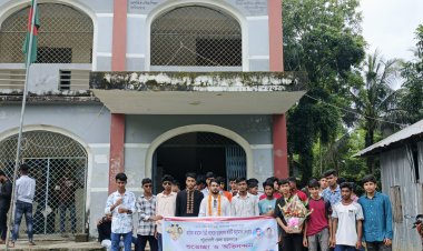 দীর্ঘ ২৩ বছর পরে আজিজ আহমেদ কলেজ ছাত্রদলের আনন্দ মিছিল