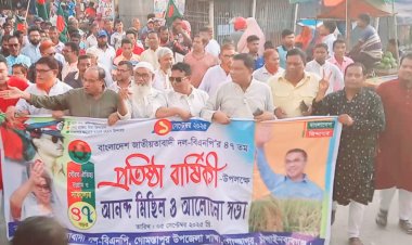 বিএনপির ৪৭ তম প্রতিষ্ঠা বার্ষিকী উপলক্ষে গোমস্তাপুরে আনন্দ মিছিল ও আলোচনা সভা 
