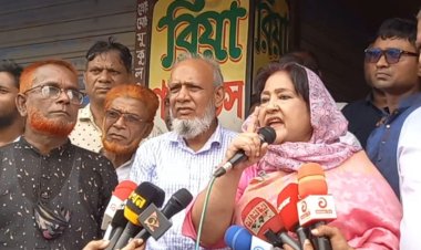 গোমস্তাপুরে বিএনপি নেত্রী পাপিয়ার বিশাল মোটরসাইকেল শোডাউন  