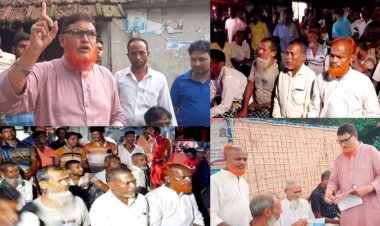 ৩১ দফার লিফলেট বিতরণ ও নেতাকর্মীদের সাথে পথসভা