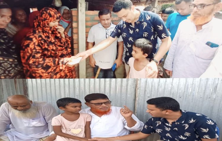 রহনপুর পৌর বিএনপির সদস্য মনিরুল ইসলাম এর মেয়ের পড়াশোনার দায়িত্ব নিলেন খোকন