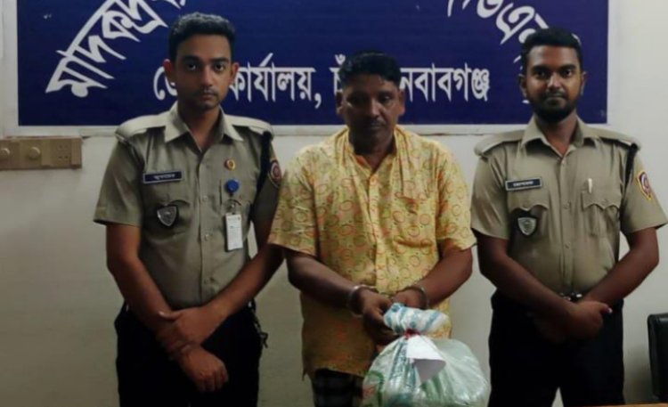 চাঁপাইনবাবগঞ্জে গাঁজাসহ মাদক ব্যবসায়ী গ্রেফতার