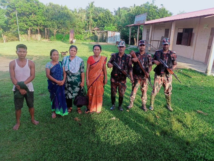 চুনারুঘাট সীমান্তে ছিনতাইকারীর কবল থেকে তিন নারীকে উদ্ধার করল বিজিবি 