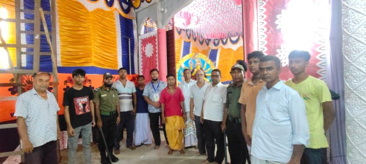 শিবগঞ্জে সমাজসেবা কার্যালয় কর্তৃক ৪৮টি পূজামন্ডপ পরিদর্শন