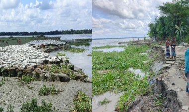 নদীর ক্ষুধায় গ্রাস বাহেরচর দুমকীতে ভূমিহারা মানুষের আজাহারী