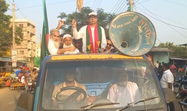 বিএনপির মনোনয়ন প্রত্যাশী তারিক আহমেদ ভোলাহাটে ৩১ দফার লিফলেট বিতরণ ও গণসংযোগ