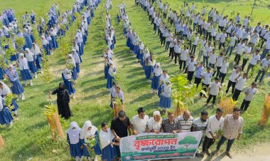 পাঁচটি শিক্ষা প্রতিষ্ঠানে শিক্ষার্থীর মাঝে গাছের চারা বিতরণ