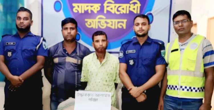 কুড়িগ্রামে প্রায় দুই মণ গাঁজাসহ দুইজন আটক