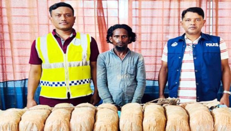 মাধবপুরে গাঁজাসহ এক মাদক কারবারি গ্রেপ্তার