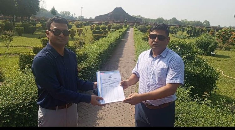 নওগাঁর ঐতিহাসিক বৌদ্ধ বিহারের দৃষ্টিনন্দন নতুন সড়কের জমি সড়ক বিভাগকে হস্তান্তর