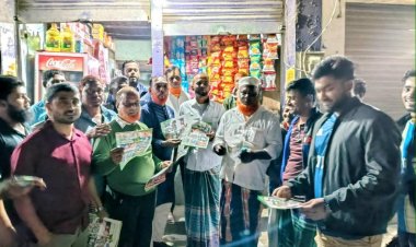 ৩১ দফা বাস্তবায়ন ও ধানের শীষের পক্ষে বুড়িচংয়ে লিফলেট বিতরণ