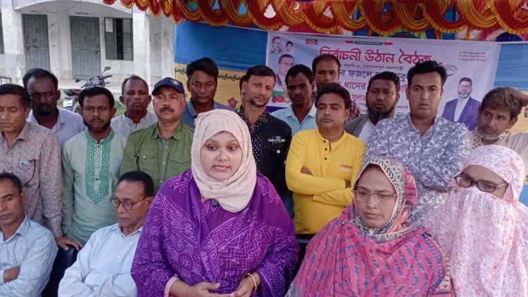 নওগাঁ ৩ আসনে উঠান বৈঠকে ব্যস্ত বিএনপি'র মনোনীত প্রার্থী 