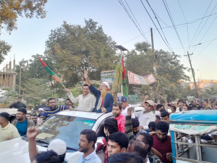 কুমিল্লা -৫ আসনে বিএনপির প্রার্থী হাজী জসিম উদ্দিনের পথসভা ও গণমিছিল 