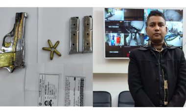 চাঁপাইনবাবগঞ্জে বিদেশি পিস্তল,ম্যাগাজিন,গুলিসহ একজন গ্রেফতার