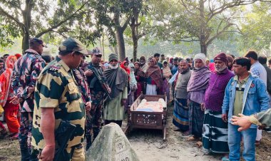 চাঁপাইনবাবগঞ্জ সীমান্তে ভারতীয় নারীকে শেষ বিদায় বাংলাদেশি স্বজনদের