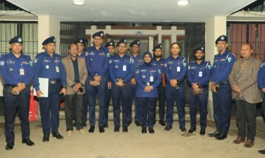 ‎হবিগঞ্জে নয় পুলিশ কর্মকর্তাকে বিদায় সংবর্ধনা