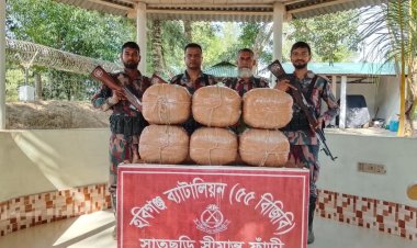 ‎হবিগঞ্জ সীমান্তে বিজিবির অভিযানে ভারতীয় গাঁজা জব্দ