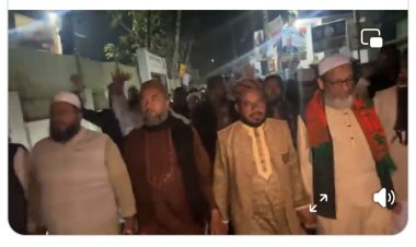 নির্বাচনের তফসিল ঘোষণা করায় বুড়িচং পৌরসভা জামায়াতের স্বাগত মিছিল