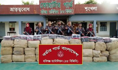 ‎হবিগঞ্জে সাড়ে ৩ কোটি টাকার ভারতীয় চোরাচালান পণ্য জব্দ