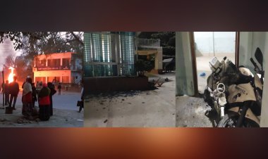 চাঁপাইনবাবগঞ্জে দুই যুবক নিহতের ঘটনায় পুলিশ বক্স ভাঙচুর-অগ্নিসংযোগ