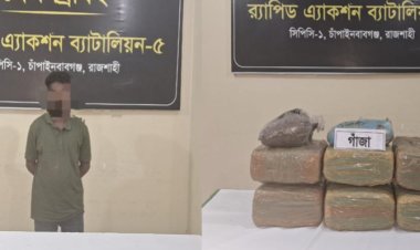 চাঁপাইনবাবগঞ্জে বিপুল পরিমাণ গাঁজাসহ মাদক কারবারী গ্রেফতার