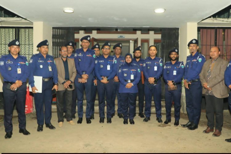 ‎হবিগঞ্জে নয় পুলিশ কর্মকর্তাকে বিদায় সংবর্ধনা